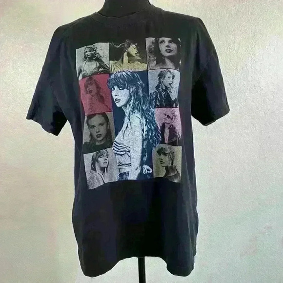 Taylor Swift The ERAs tour official merchandise black t-shirt size large - Picture 1 of 7